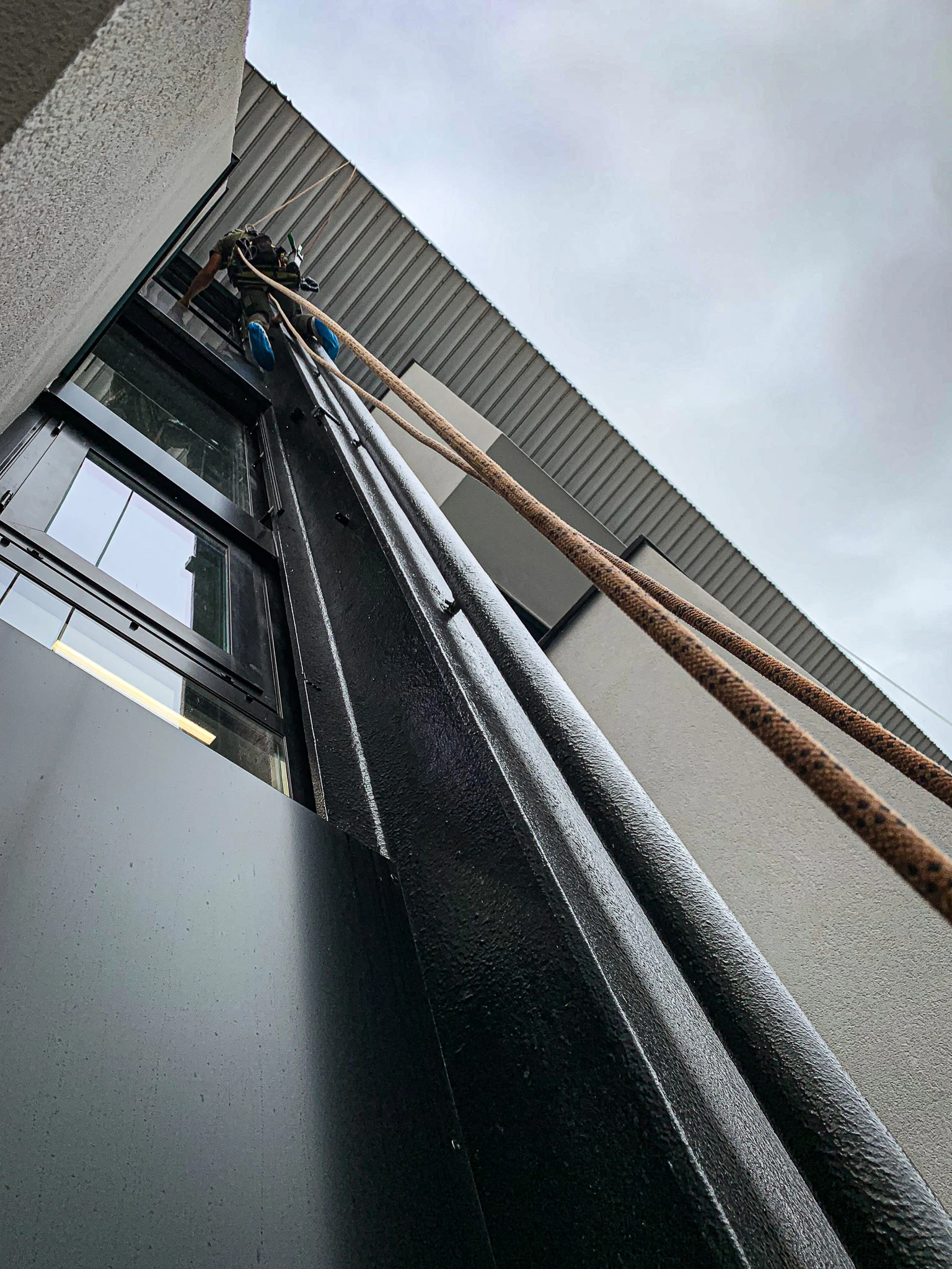 Intervention de cordistes MS Access pour derniers coups de chiffon chez EIFFAGE à Pessac (bâtiment) – 1